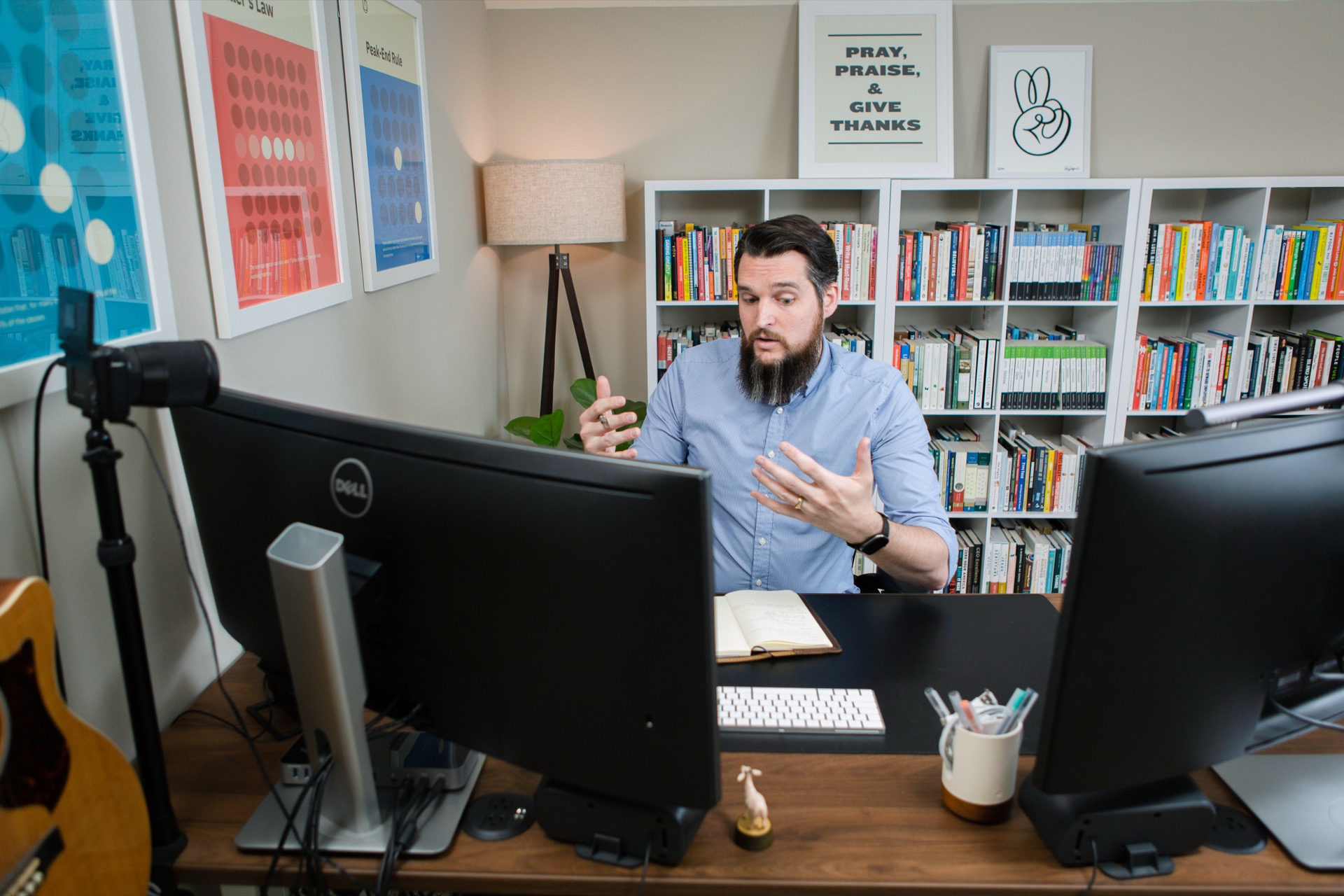 Erik Reagan in his home office